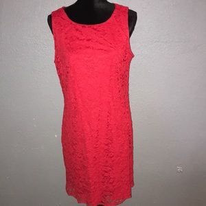 Lauren Ralph Lauren red lace dress